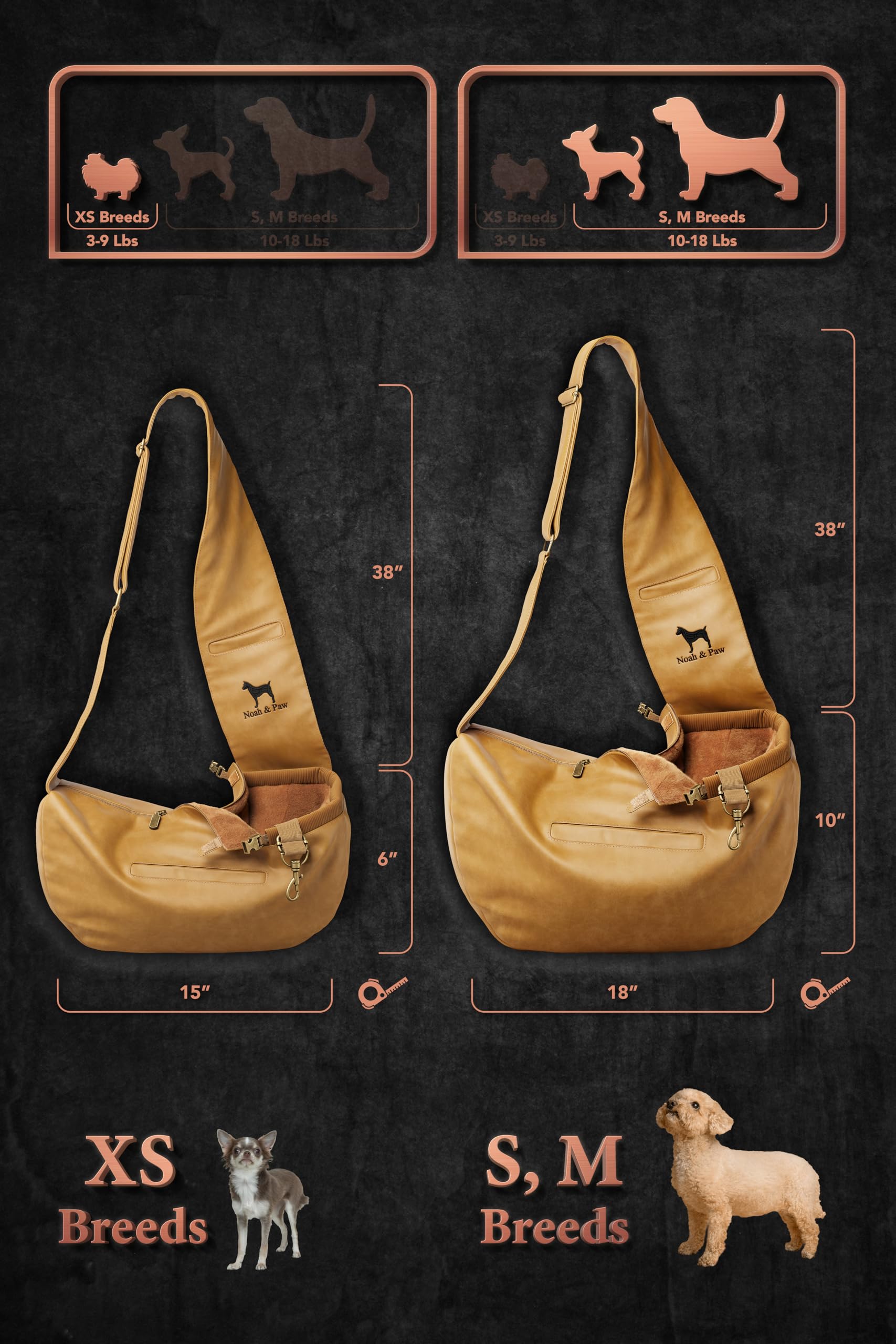 Noah & Paw sling features magnetic pockets to keep essentials handy