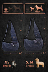 NOAH & PAW dog sling fits small dogs and cats up to 18 lb.