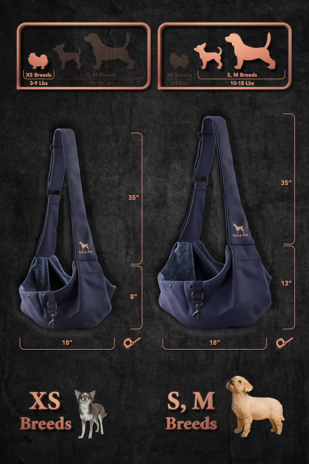 Noah & Paw dog sling ideal for travel and everyday outings
