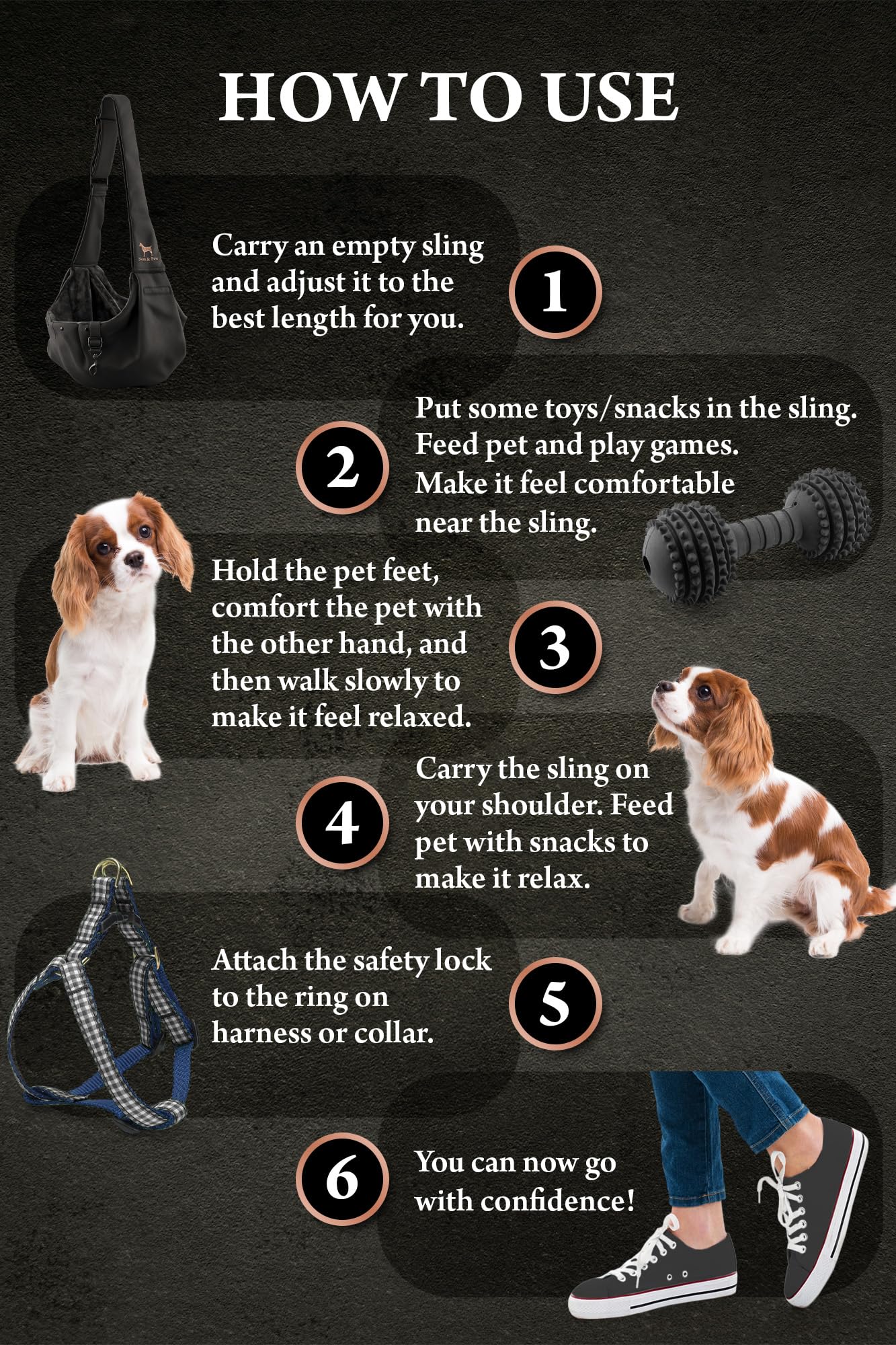NOAH & PAW Weight range 3-10 lb design fits small dogs and cats