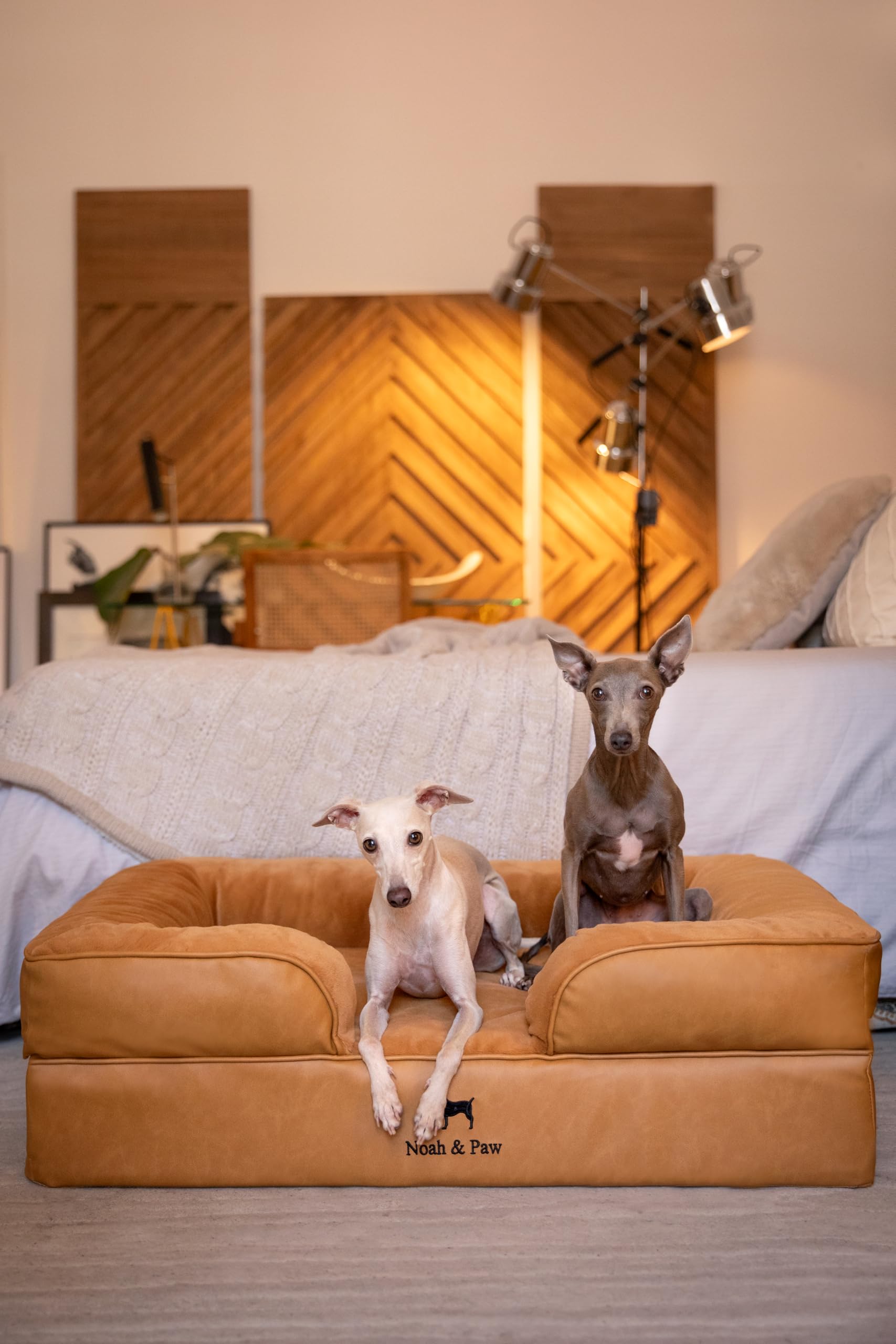 NOAH & PAW large dog bed waterproof inner cover protects against accidents