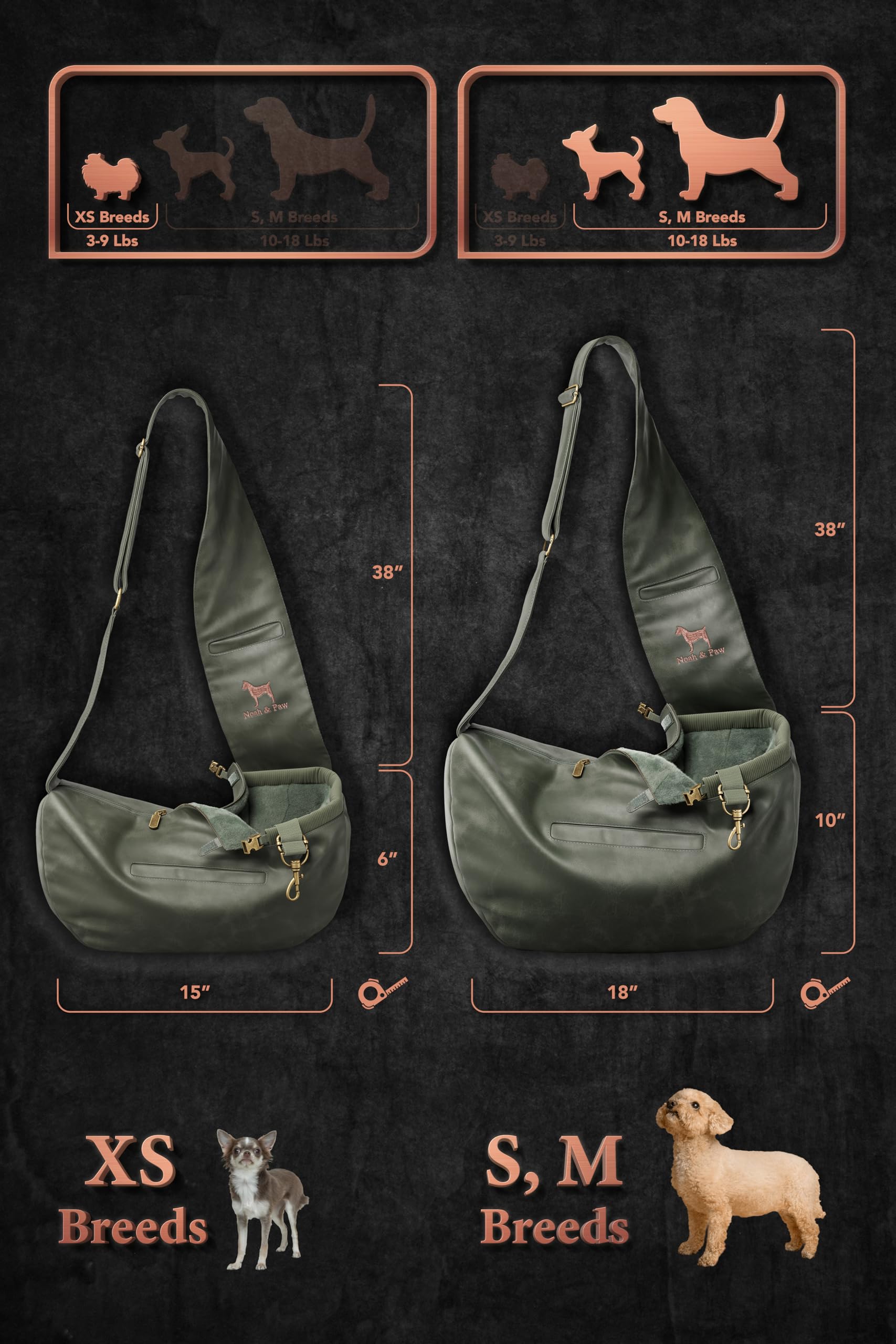 Noah & Paw magnetic pockets provide quick access to treats and essentials.
