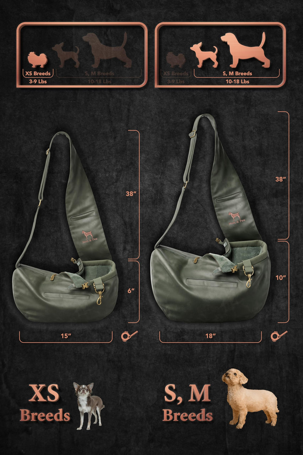 Noah & Paw magnetic pockets provide quick access to treats and essentials.