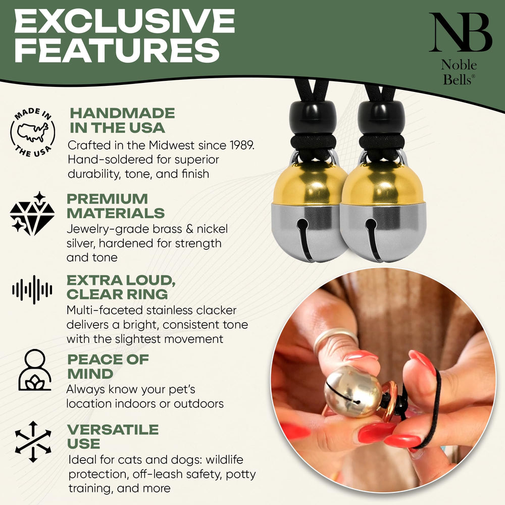 Noble Bells brass and nickel silver finish ensures durable long lasting tone