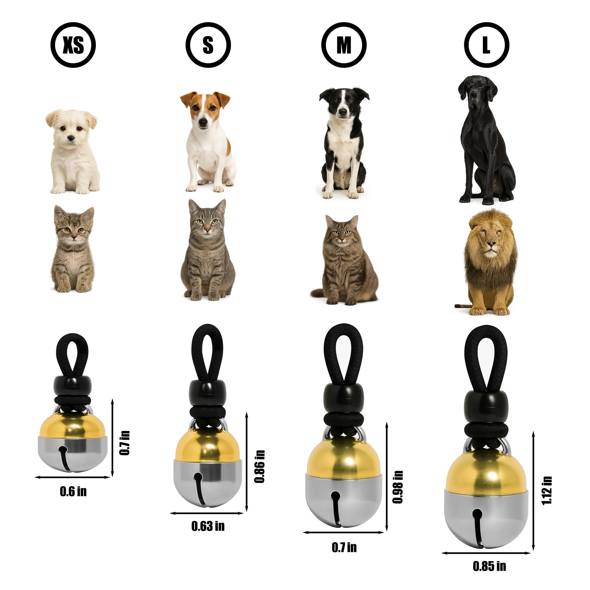 Noble Bells collar-attachment visuals on pet harness for training