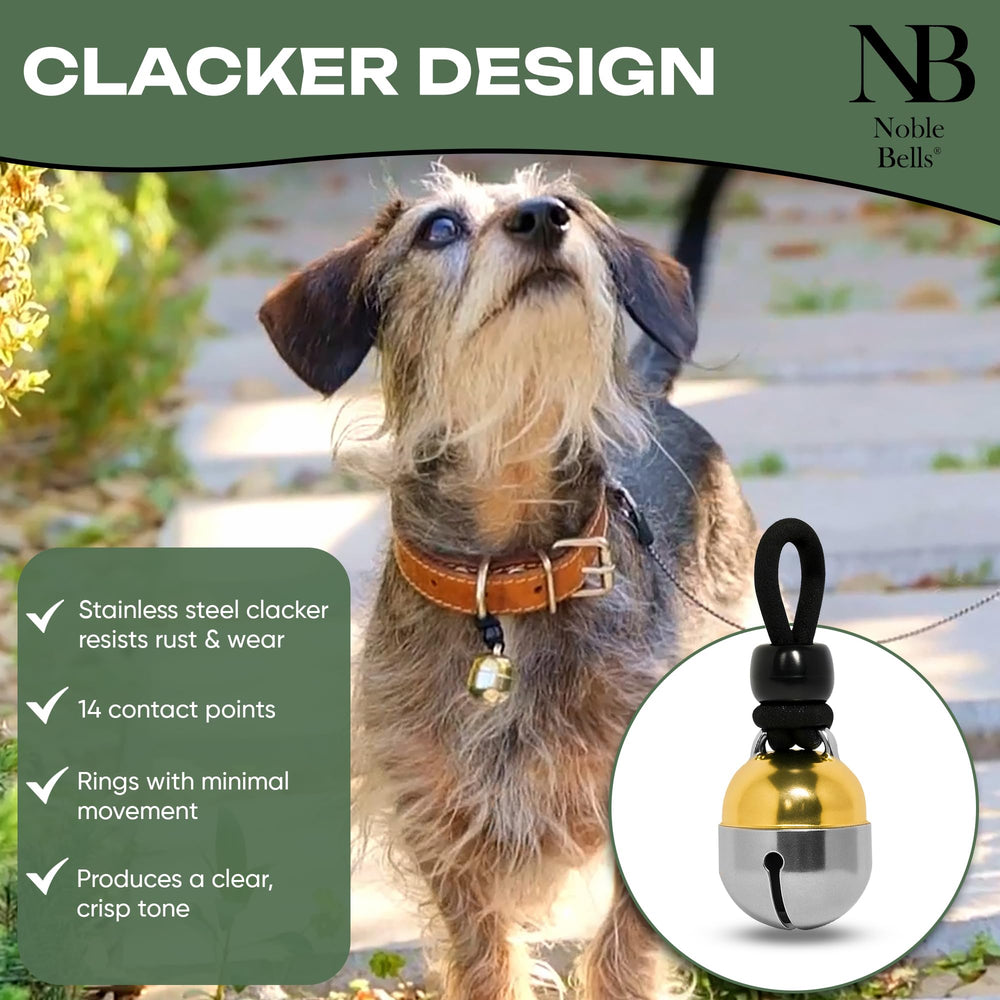 Noble Bells detachable elastic band system with key ring for versatile attachment