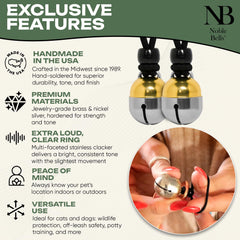 Noble Bells premium brass and nickel silver reflect durability and timeless style.