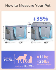 NOBLE DUCK anti-escape zipper secures your pet during travel.