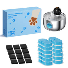 NOBXBON cat fountain carbon filter pack front view showing filtration media