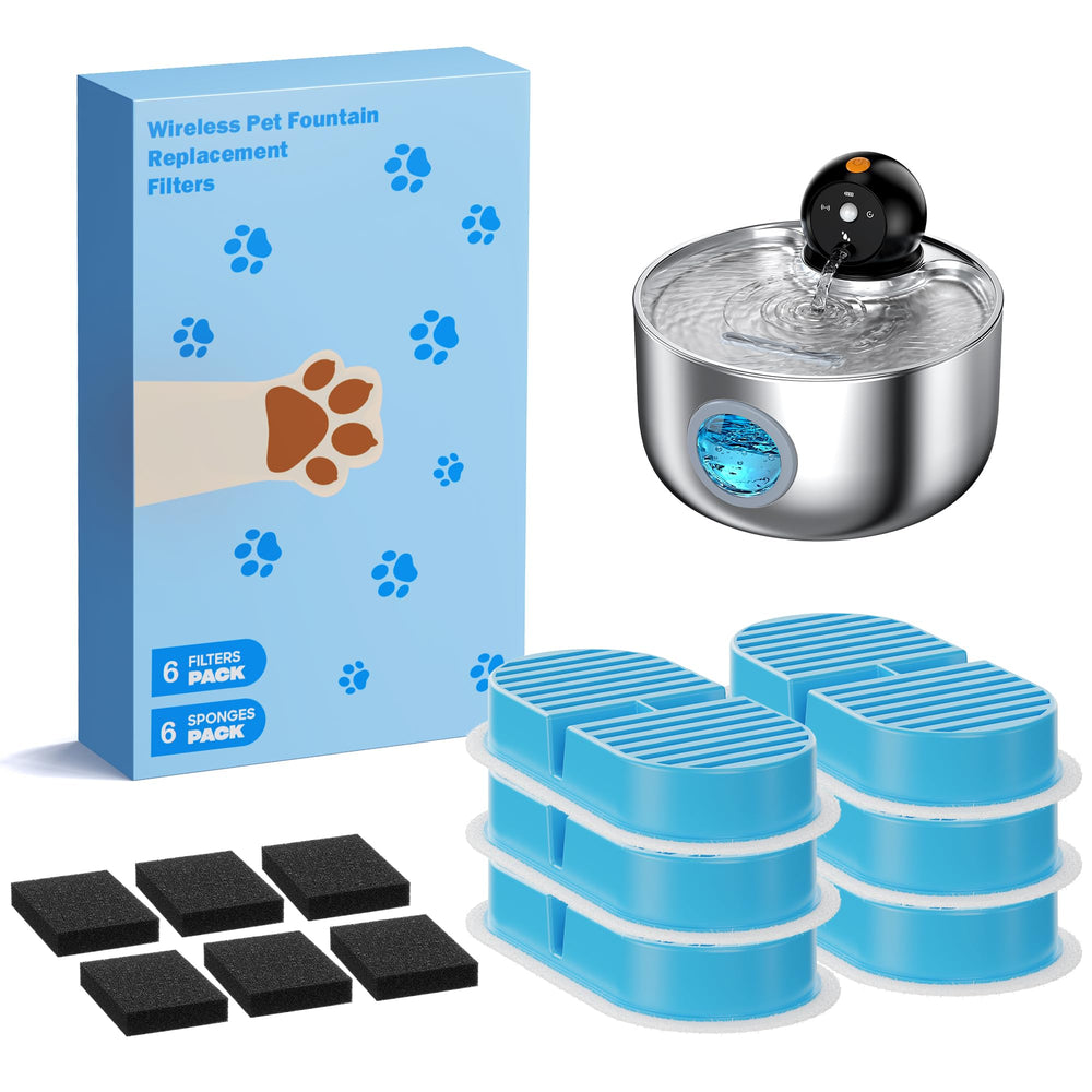NOBXBON cat fountain filter box contents for quick setup and clean water