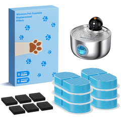 NOBXBON cat fountain filter box contents for quick setup and clean water
