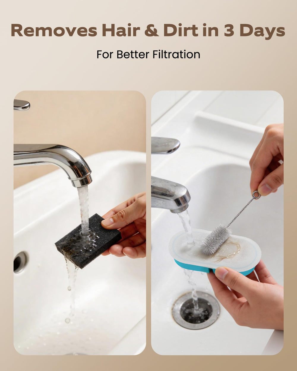 NOBXBON built-in pump sponge protects fountain pump
