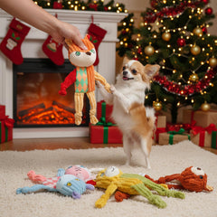 Nocciola dog toy set in assorted colors boosts visual engagement during fetch.