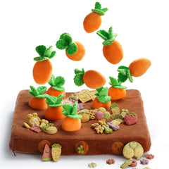 Nocciola carrot puzzle dog toys 12-piece set for engaging play.