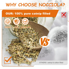 Nocciola catnip toy soft plush for gentle kitten teething