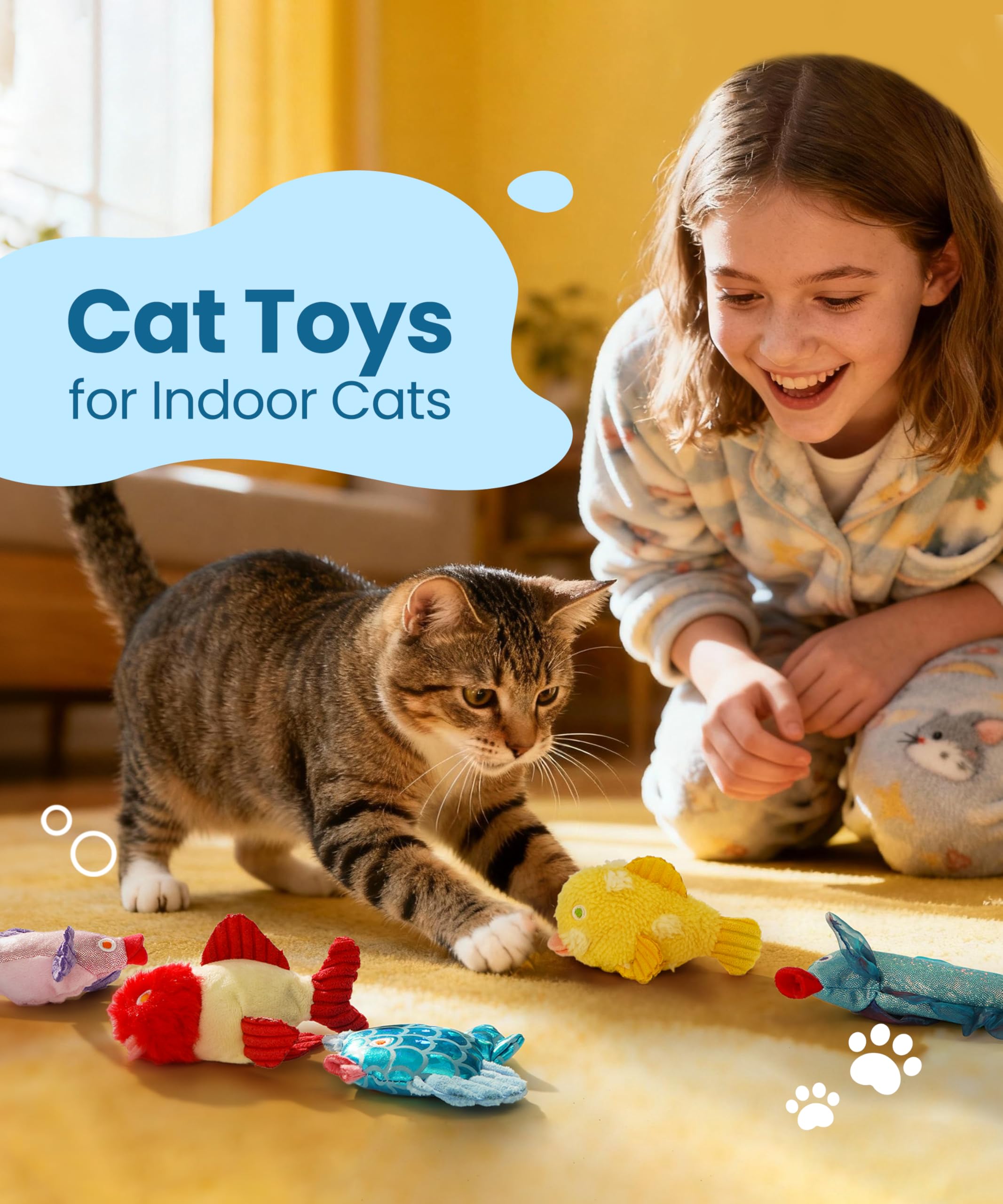 Nocciola Catnip Toys colorful set attracts attention and encourages interactive play