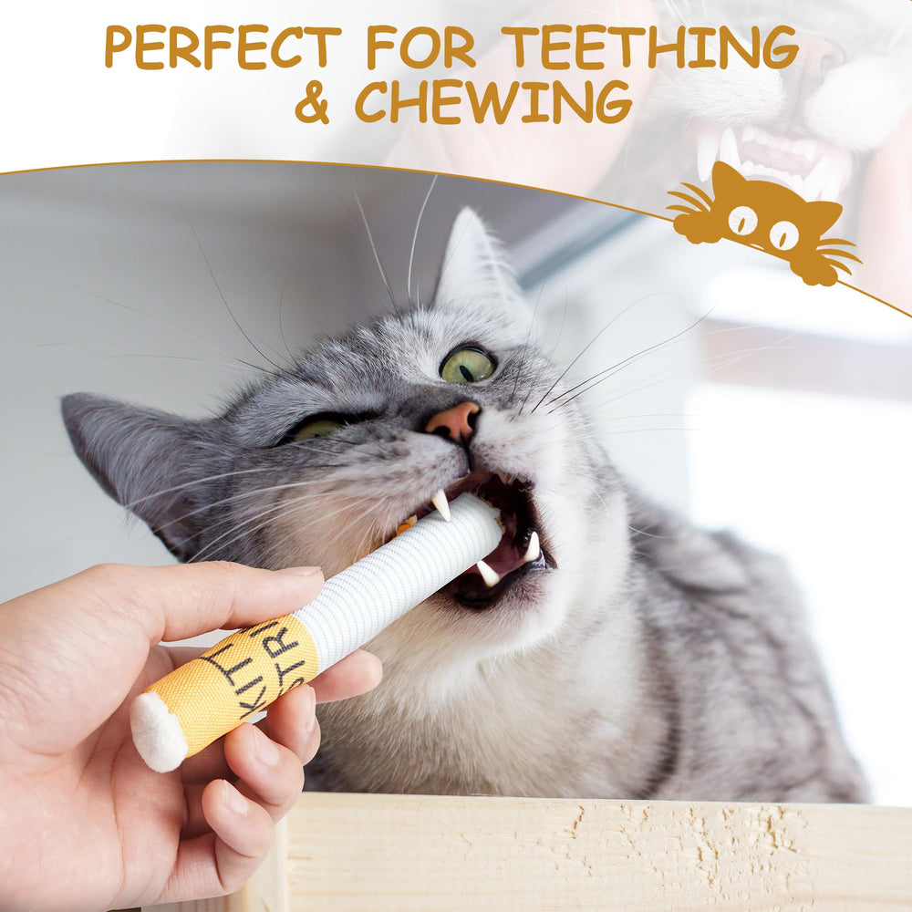 Nocciola elongated catnip toy ideal for bunny-kicking sessions