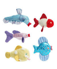 Nocciola Catnip Toys floppy fish in bright colors for indoor play and exploration