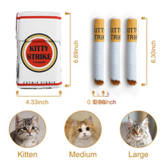 Nocciola kicking catnip toy in motion for energetic play