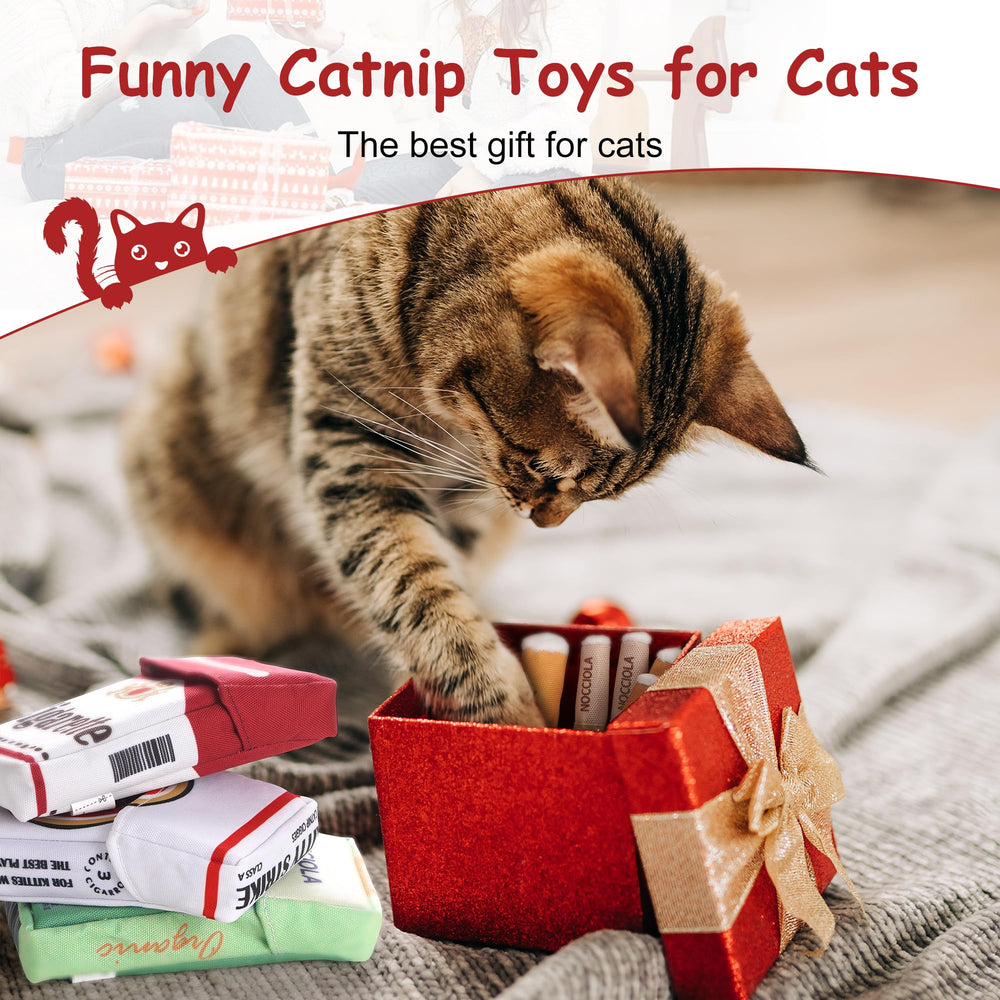 Nocciola natural catnip toy set for solo and interactive play