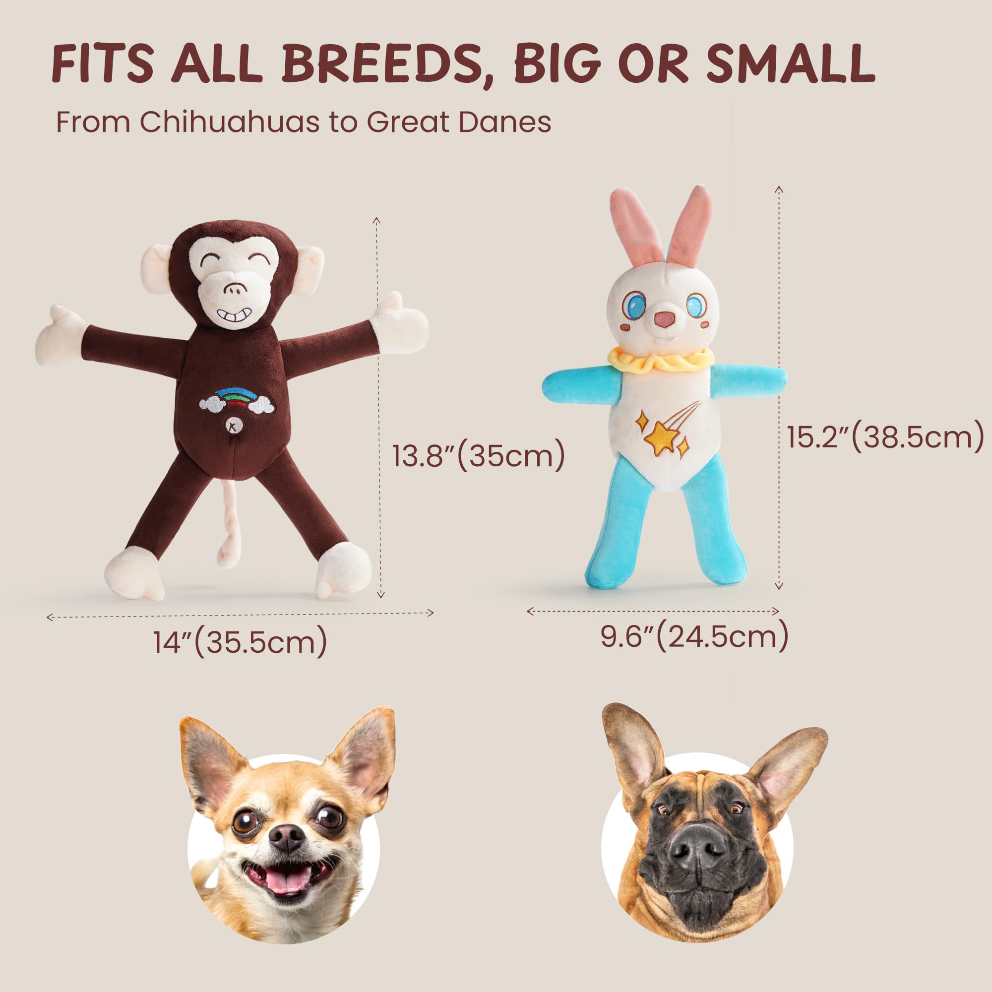 Nocciola crinkle-squeaker enrichment toy for multisensory dog play.