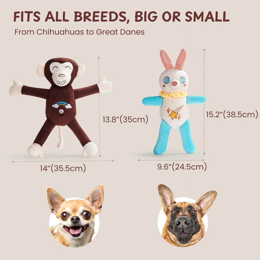 Nocciola crinkle-squeaker enrichment toy for multisensory dog play.