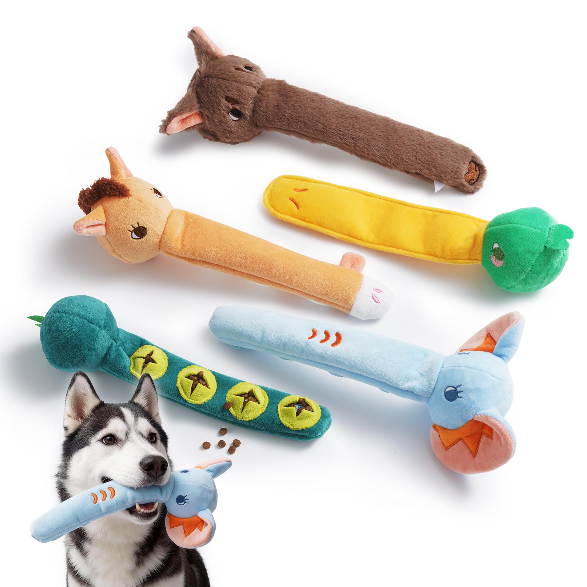 Nocciola round-head squeaky toy for interactive play and fetch sessions