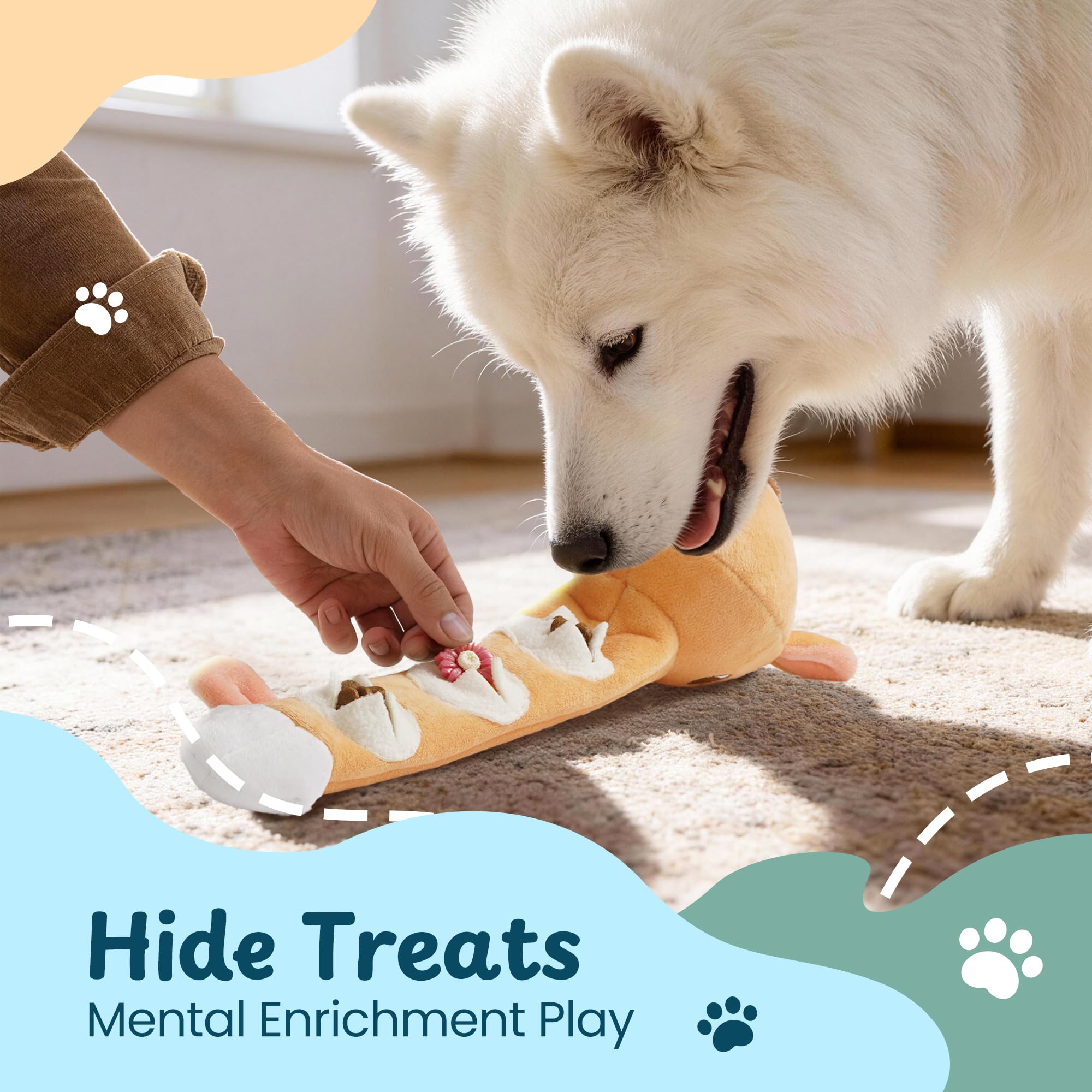 Nocciola treat-compartment design boosts reward-based play and problem solving