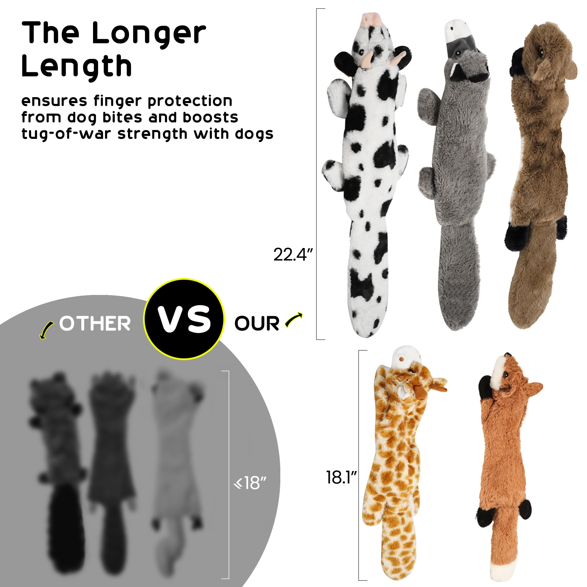 Nocciola no-stuffing design reduces mess after playtime