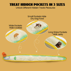 Nocciola EEL interactive puzzle dog toy keeps dogs mentally engaged.