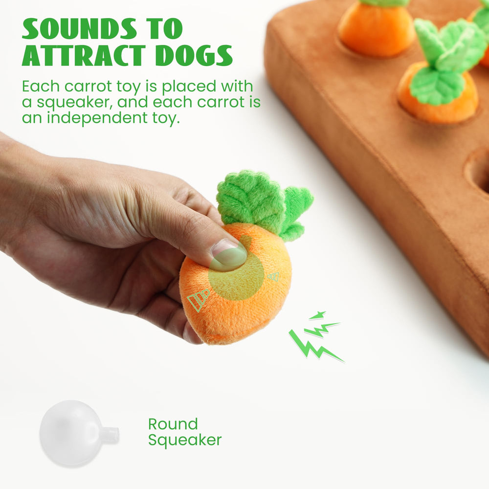 Nocciola hide-and-seek carrot pockets inviting treats and exploration.