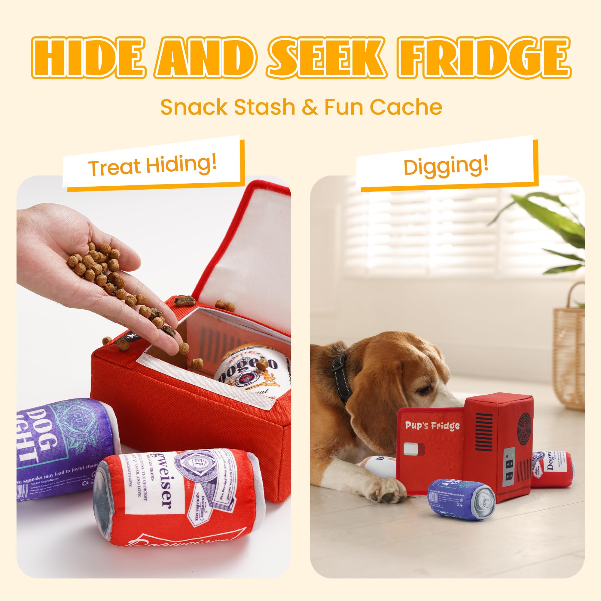 Nocciola hide-and-seek fridge toy promotes nose work and treat hiding.