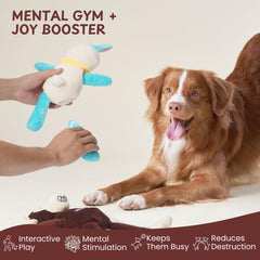 Nocciola machine-washable plush toy for easy cleaning after messy sessions.