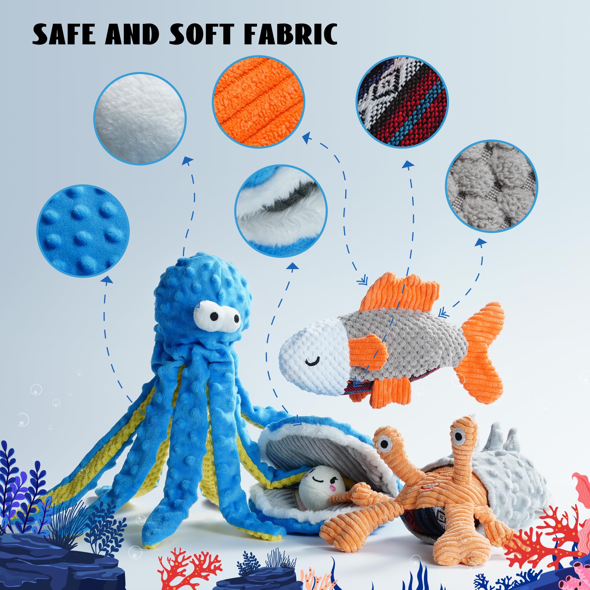 Nocciola ocean rope toy: sturdy tug component for fetch and battle