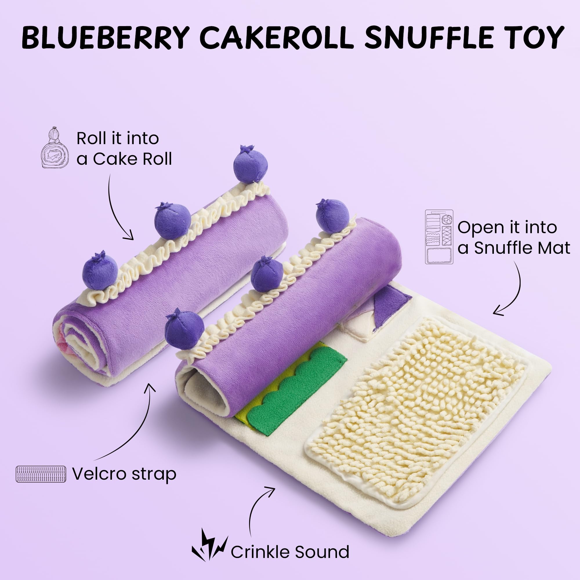 Nocciola Puppy Snuffle Mat five hiding zones for varied play.