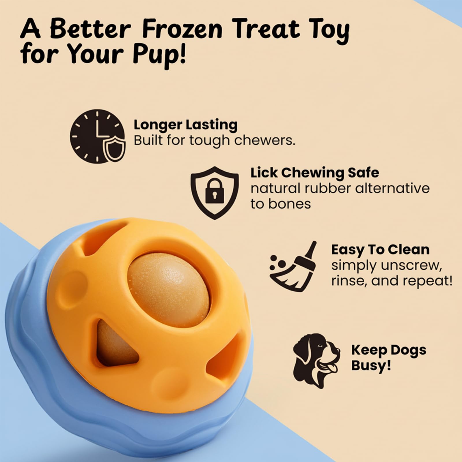 Nocciola safe 100% natural rubber for worry-free chewing
