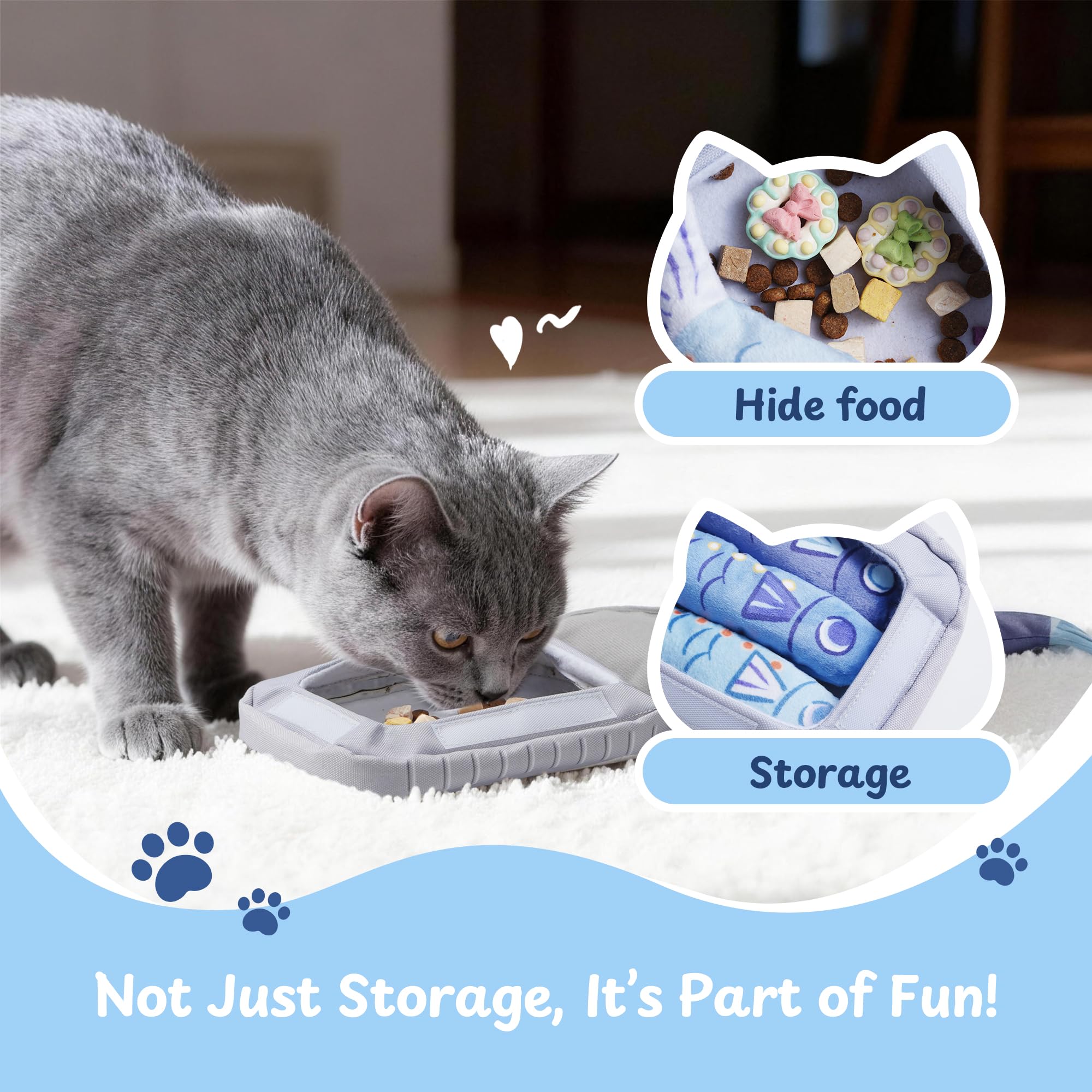 Nocciola sardine can pouch storing the toys as a hideaway