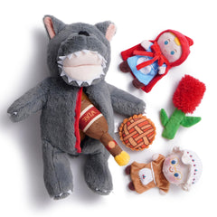 Nocciola six-in-one plush dog toy set for interactive play and discovery