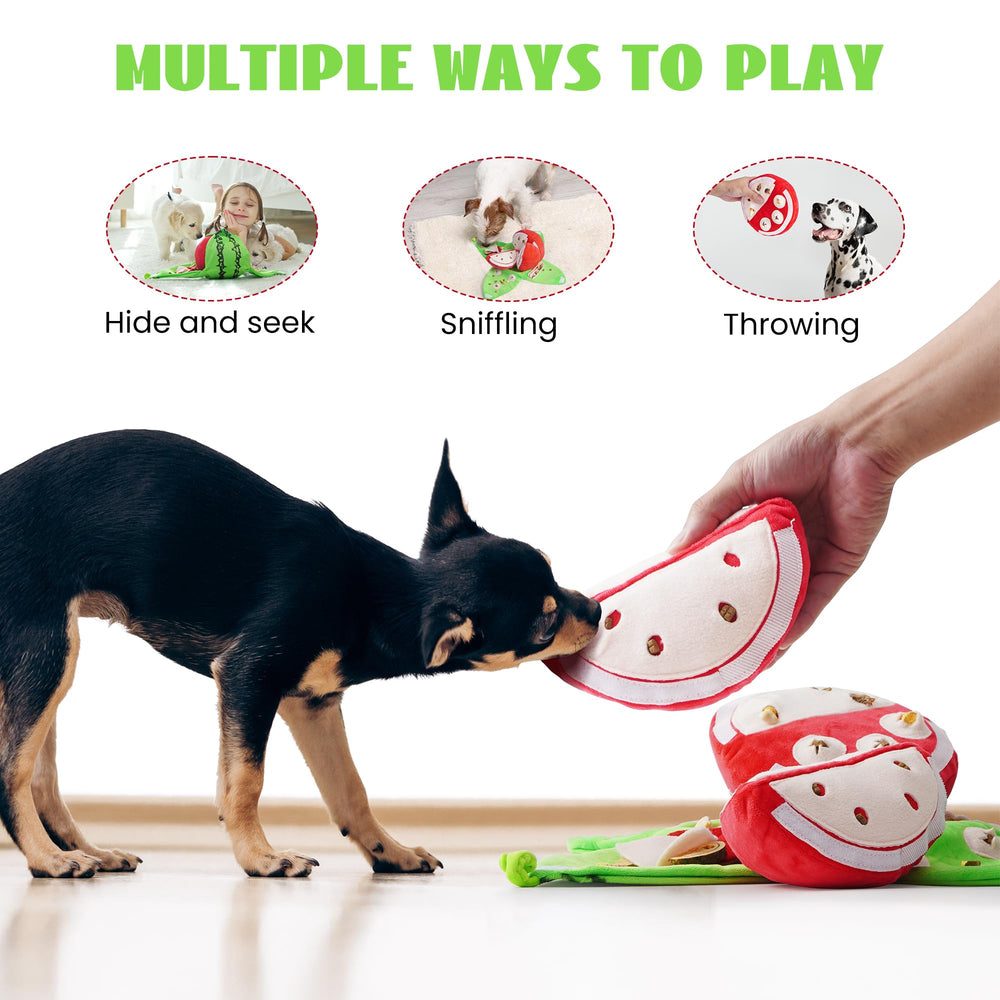 Nocciola soft plush dog toy for small and medium dogs, safe play
