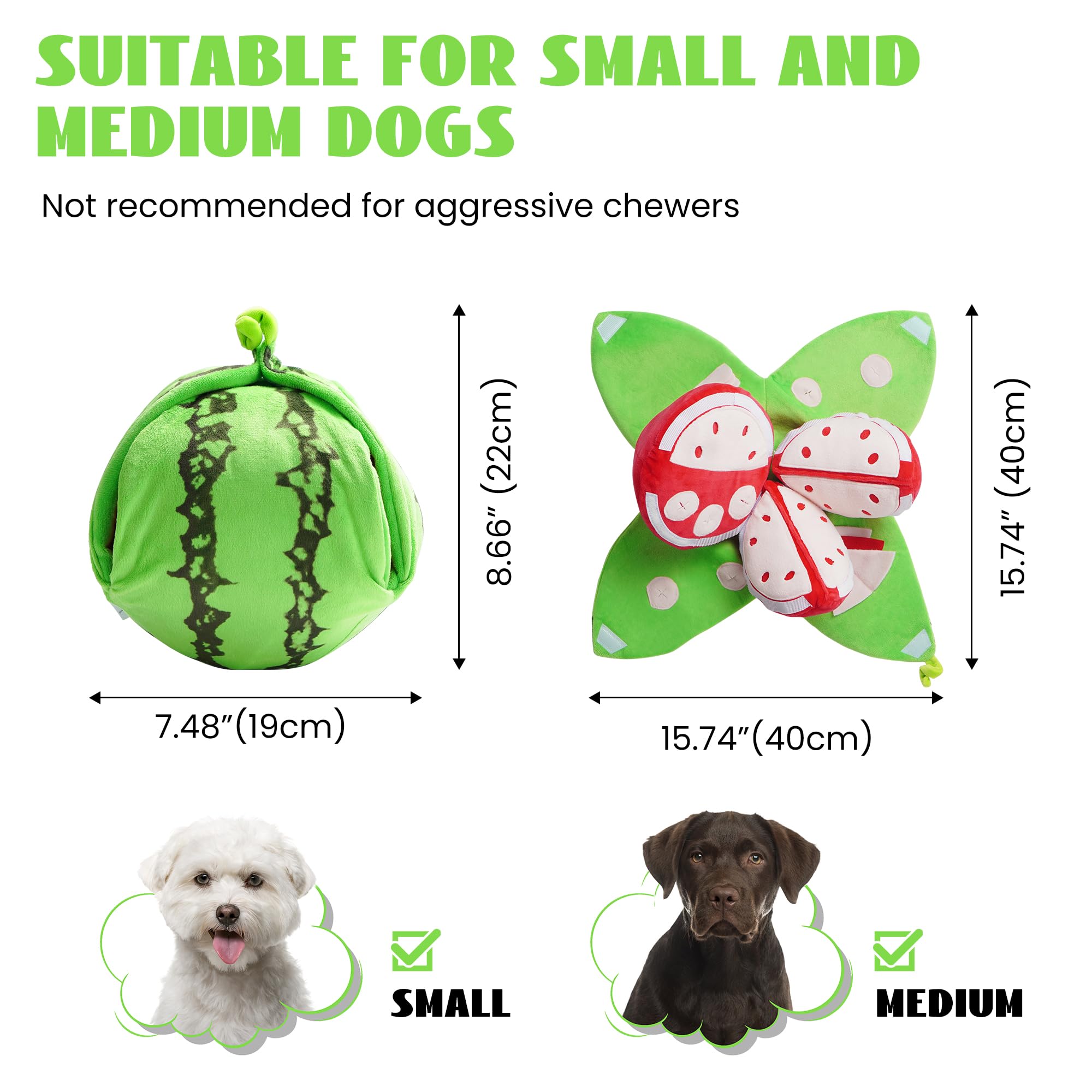 Nocciola squeaky crinkle dog toy with hidden pockets for treats