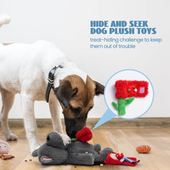 Nocciola squeaky feature boosts engagement during fetch and chew