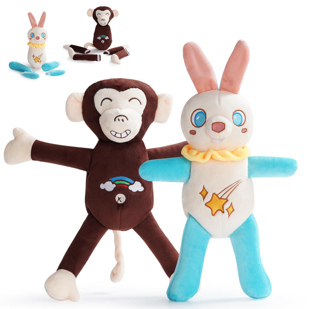 Nocciola tearable pull toy with squeaker for interactive play and mental stimulation.
