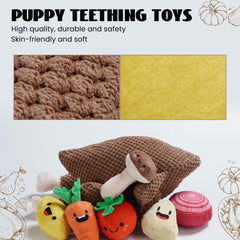 Nocciola mushroom toy with soft fabric and engaging squeaker