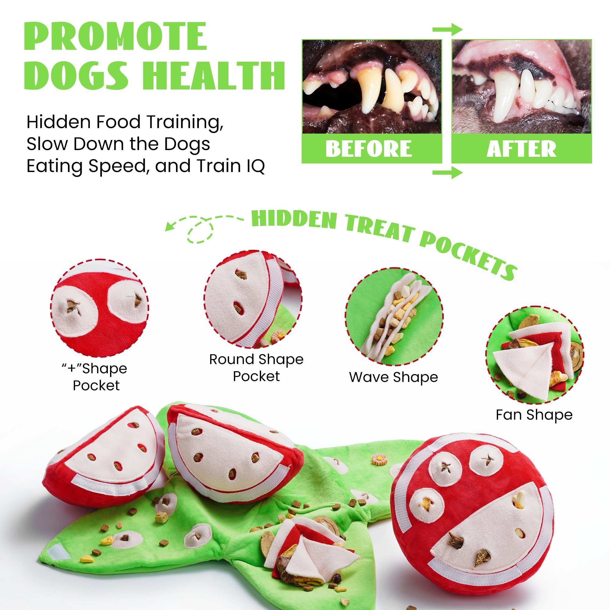 Nocciola watermelon peel puzzle toy with crinkle paper for sniffing fun