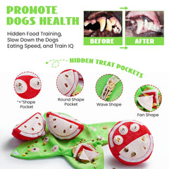Nocciola watermelon peel puzzle toy with crinkle paper for sniffing fun