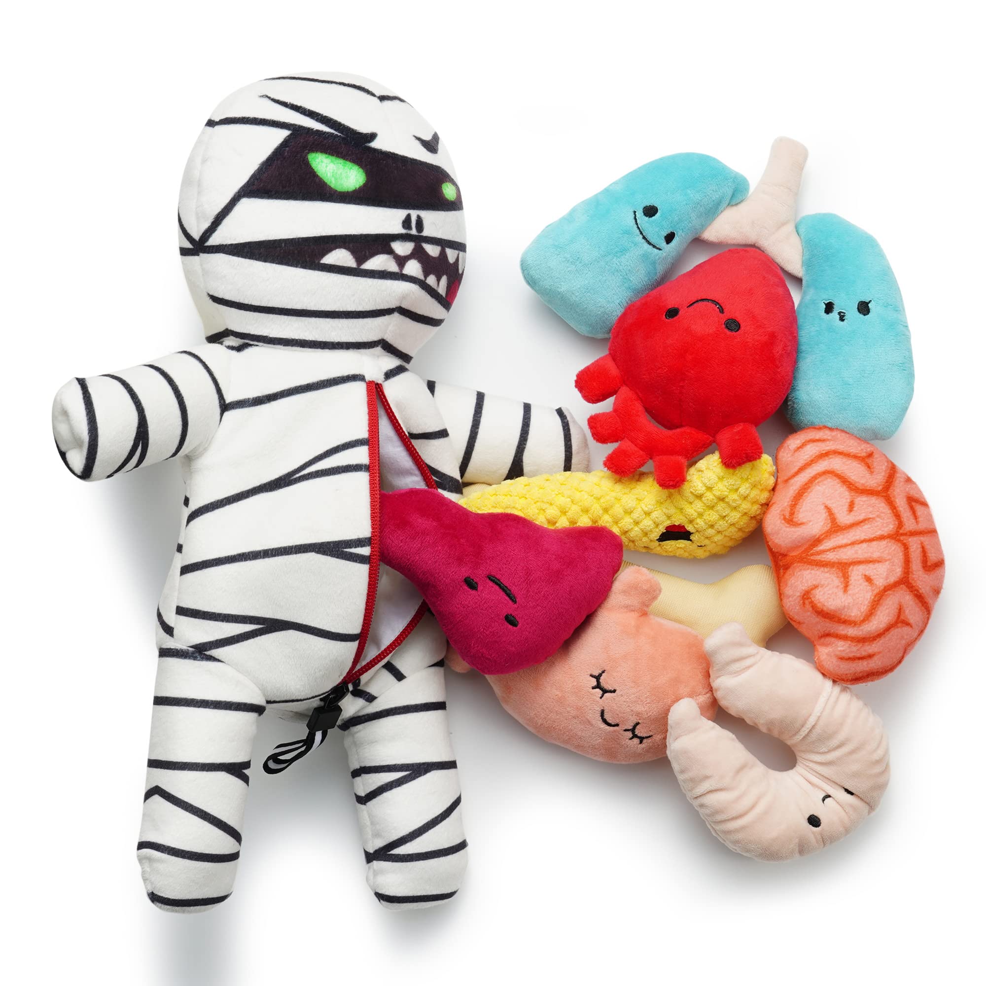 Nocciola Zombie Mummy toy heart segment with squeaks for engaging interactive play.