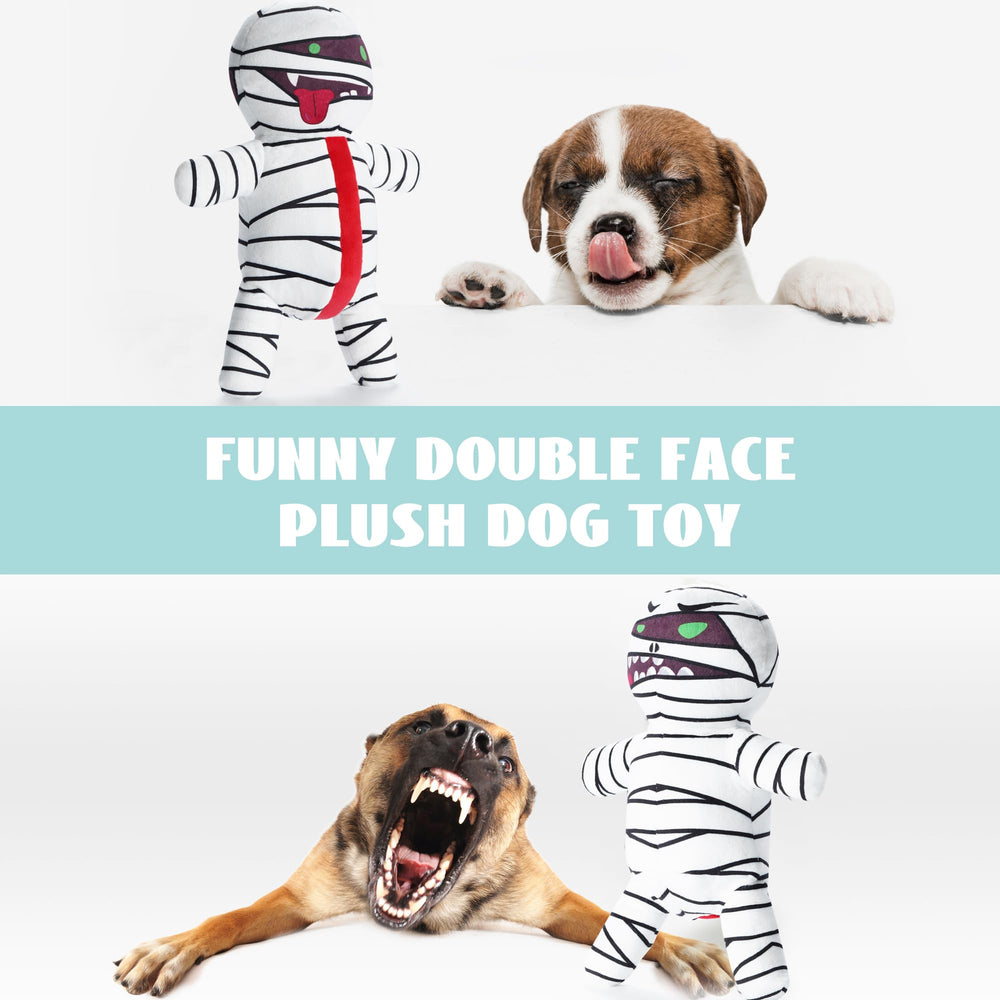 Nocciola Zombie Mummy toy lungs segment with squeaks for mental stimulation during chew.