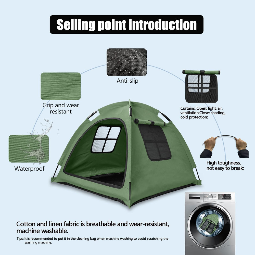 Nockovi tent features anti-slip bottom dots for stable placement on floors or grass