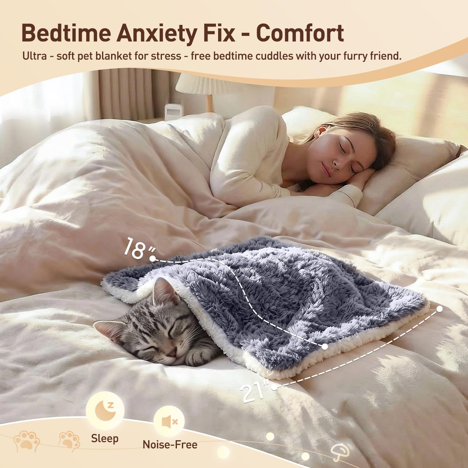NODARKO plush dual-layer design cushions on hard surfaces