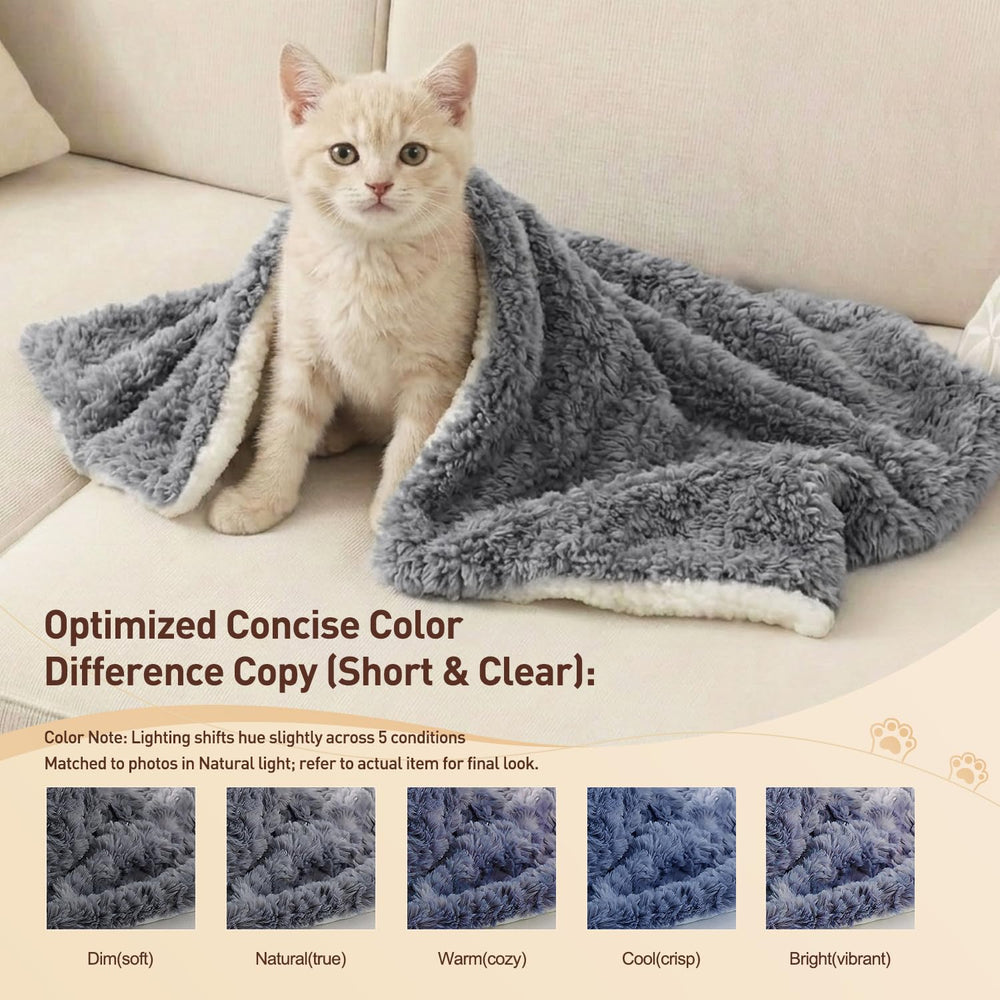 NODARKO rabbit-fur touch blanket provides soothing comfort for anxious cats
